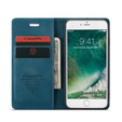 CASEME tok iPhone 7/8/SE 2020/SE 2022, Leather Wallet Case, kék