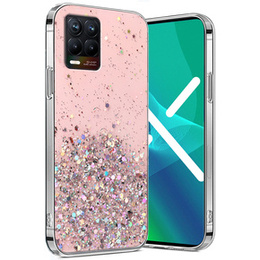 Telefontok a Realme 8 / 8 Pro, Glittery, rózsaszín