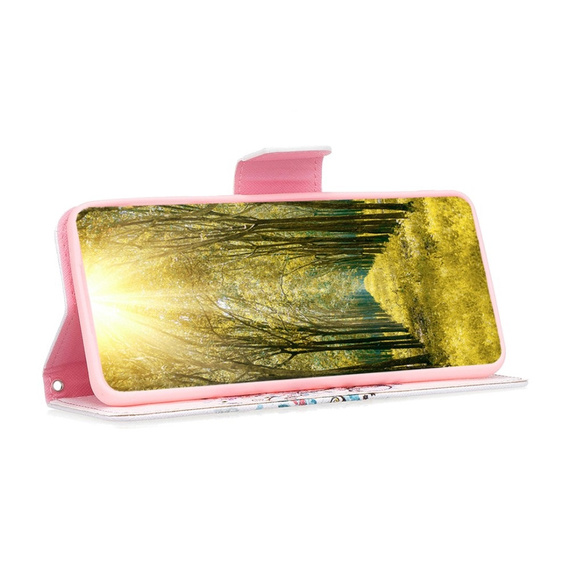 Pattintható tok a Xiaomi Redmi 12C, Wallet, colorful tree, fehér