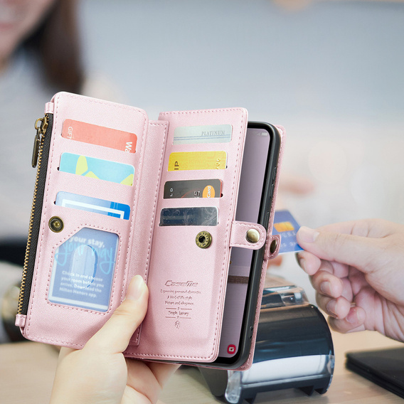Tárca tok zárral és pánttal Samsung Galaxy A17 5G készülékhez - rózsaszín