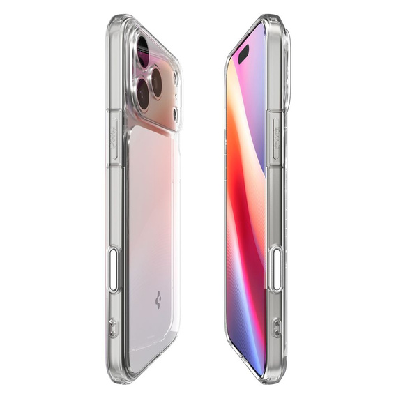 Spigen MagSafe tok iPhone 17 Pro Max készülékhez, Ultra Hybrid „T”, átlátszó/fehér