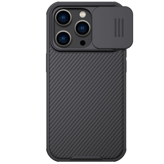Tok iPhone 14 Pro, páncélozott Nillkin, CamShield Pro, fekete