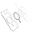 MagSafe Spigen tok iPhone 16E, Ultra Hybrid, átlátszó / fehér + 9H edzett üveg