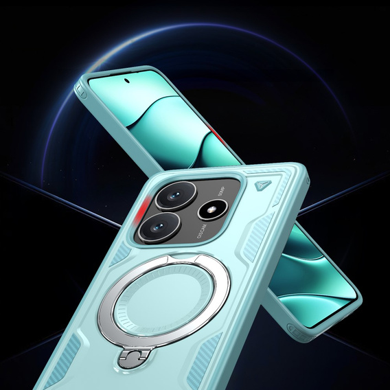 tok Xiaomi Redmi Note 14 5G, katonai MagSafe, kék + 9H Glass