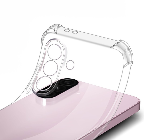 Tok a Samsung Galaxy A56, Erbord Dropproof, átlátszó + Glass
