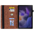 Tok Samsung Galaxy Tab A8 10.5 SM-X200 SM-X205, Classic, tolltartóval, barna