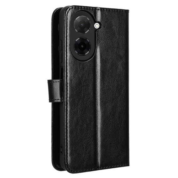 Pattintható tok a Xiaomi Redmi A5, Crazy Horse Wallet, fekete