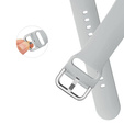 Pasek Silikonowy do Apple Watch 1/2/3/4/5/6/7/8/SE/ULTRA 42/44/45/49mm, Jasnoszary