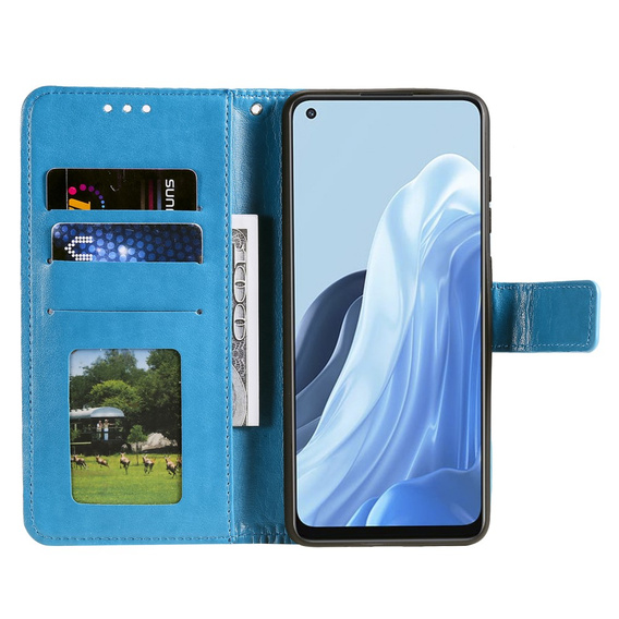 Pattintható tok a Oppo Reno7 5G, Mandala, kék