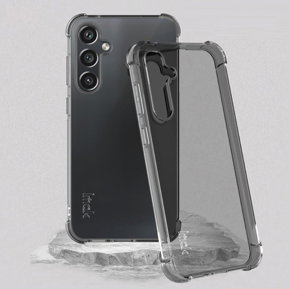 IMAK Telefontok a Samsung Galaxy S23 FE, Dropproof, átlátszó / fekete