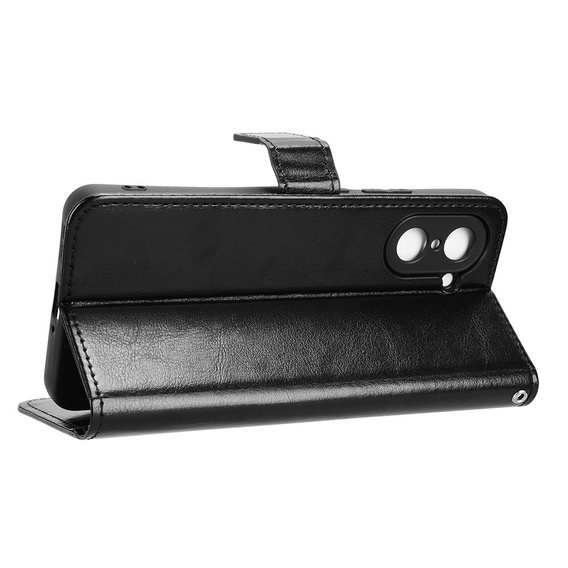 Pattintható tok a OnePlus Nord CE5, Crazy Horse Wallet, fekete