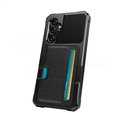 Tok Samsung Galaxy A55 5G, Card Holder Kickstand, fekete