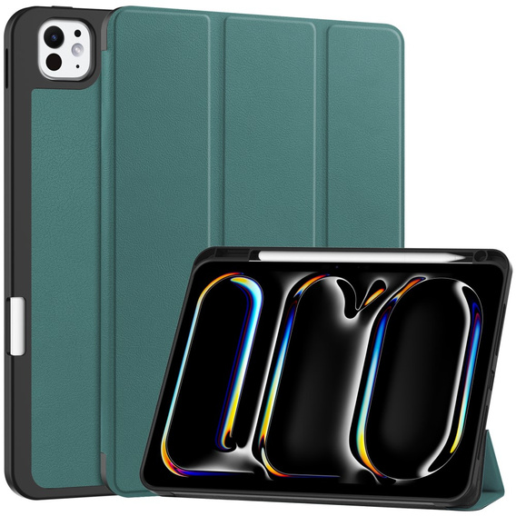 Tok iPad Pro 11" 2024 (5 gen.), Smartcase tolltartóval, zöld