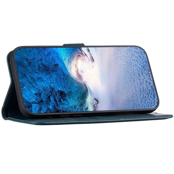 Pattintható tok a Samsung Galaxy A55 5G,BINFEN Wallet, zöld