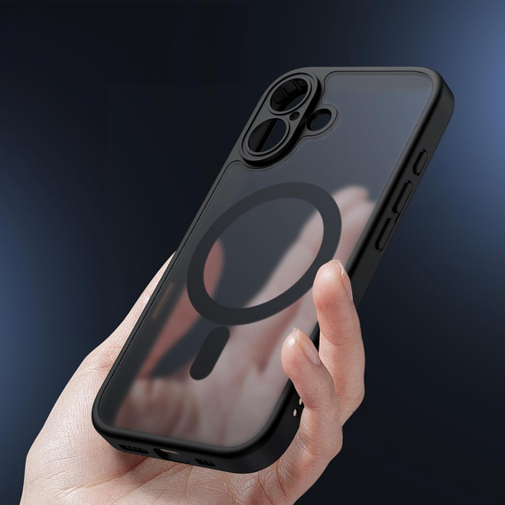 Matt tok iPhone 17 készülékhez, Magsafe-hoz, matt fekete