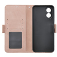Pattintható tok a Oppo A38 4G / Oppo A18 4G, Card Slot, rózsaszín