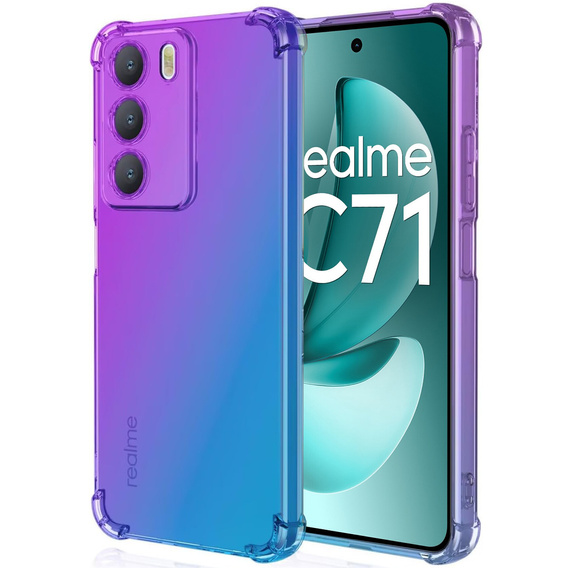 Tok Realme C71, Gradient Dropproof, Lila / kék