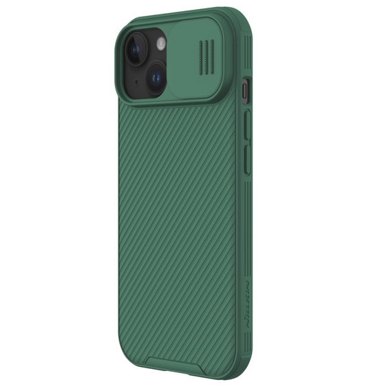 Nillkin páncélozott tok iPhone 15 Plus készülékhez, CamShield Pro, zöld
