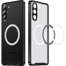 Kameravédő tok Samsung Galaxy S23, CamShield MagSafe, átlátszó / fekete