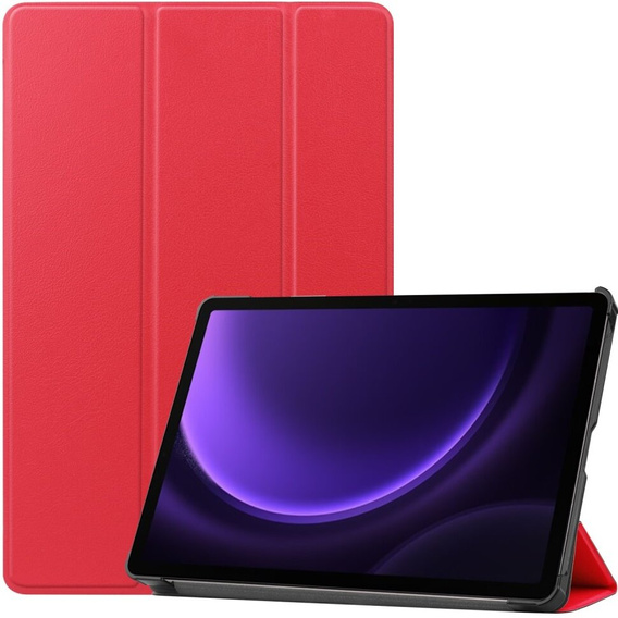 tok Samsung Galaxy Tab S9 FE-hoz, háromrétegű, piros