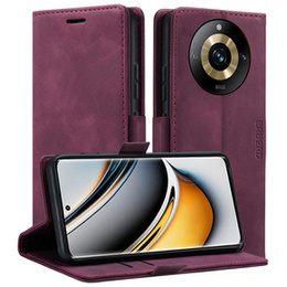 Telefontok a Realme 11 Pro 5G / Pro+ 5G, ERBORD Vintage, pénztárca patenttal, piros