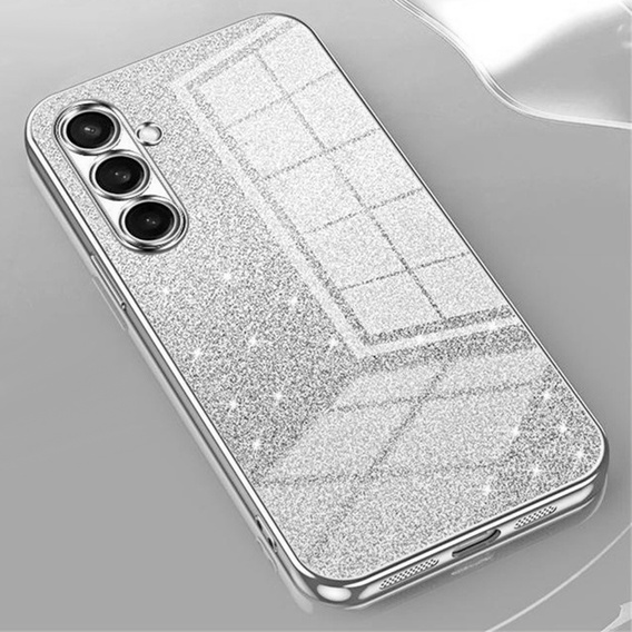 Glitter tok CamShield Samsung Galaxy A57 5G készülékhez, ezüst