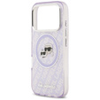 Karl Lagerfeld IML Glitter Karl & Choupette Heads Logo MagSafe tok iPhone 17 Pro-hoz