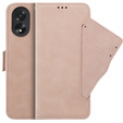 Pattintható tok a Oppo A58 4G, Card Slot, rózsaszín