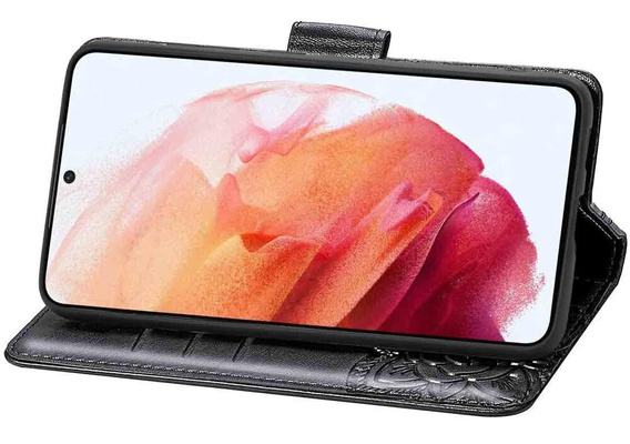 Pattintható tok a Motorola Moto E14, Butterfly, fekete