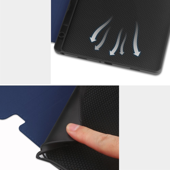 Tok Samsung Galaxy Tab S10 Lite / S10 FE / S9 FE, Business Card and Pen Slotl, kék