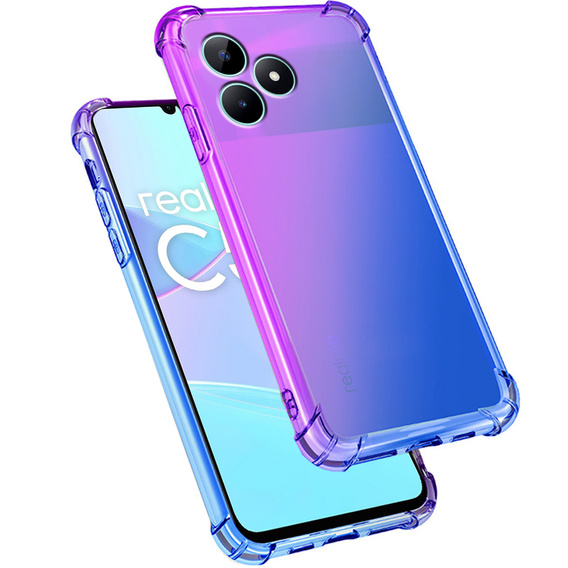 Tok Realme C51, Gradient Dropproof, Lila / kék