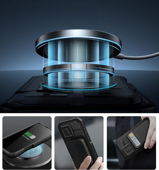 Dexnor CamProtect MagSafe páncélozott tok iPhone 16 Pro készülékhez