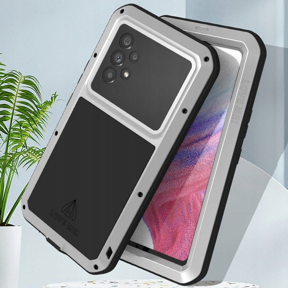 Love Mei Telefontok a Samsung Galaxy A53 5G, armored with glass, ezüst