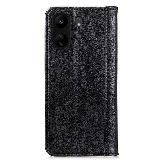 Telefontok a Xiaomi Redmi 13C / Poco C65, Wallet Litchi Leather, fekete