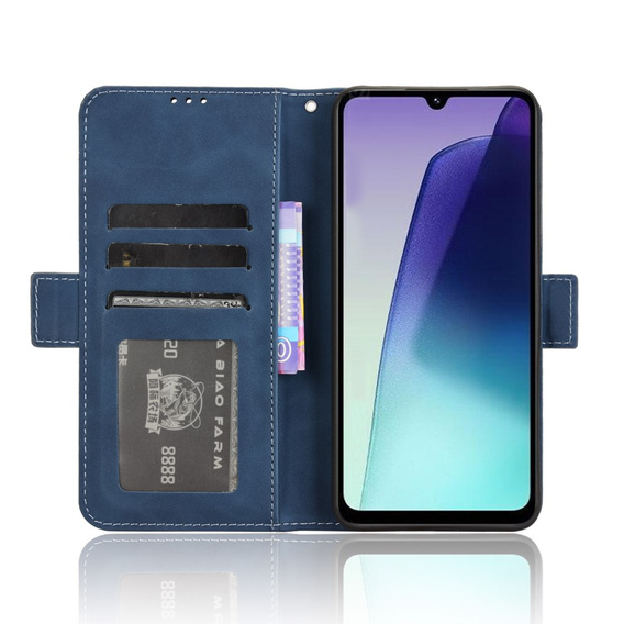 Pattintható tok a Xiaomi Redmi 14C / Xiaomi Poco C75, Card Slot, sötétkék