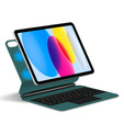 Billentyűzet tok iPad 10.9" 2022 (10 gen.) / iPad 11" 2025 A16 (11 gen.), Magnetic Keyboard Touchpad, zöld