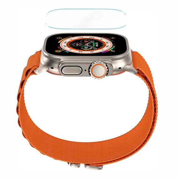 2x edzett üveg ERBORD rögzítőkerettel az Apple Watch Ultra 1/2/3 49mm-es órájához