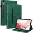 Tok Samsung Galaxy Tab S10 FE+ Plus, Classic, tolltartóval, zöld