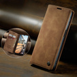 CASEME tok Samsung Galaxy M33 5G, Leather Wallet Case, barna