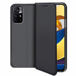 Pattintható tok a Xiaomi Poco M4 Pro 5G / Redmi Note 11S 5G, Wallet Smart Magnet, kék