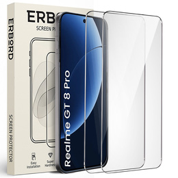 2x ERBORD 9H kemény üveg edzett üveg Realme GT 8 Pro készülékhez