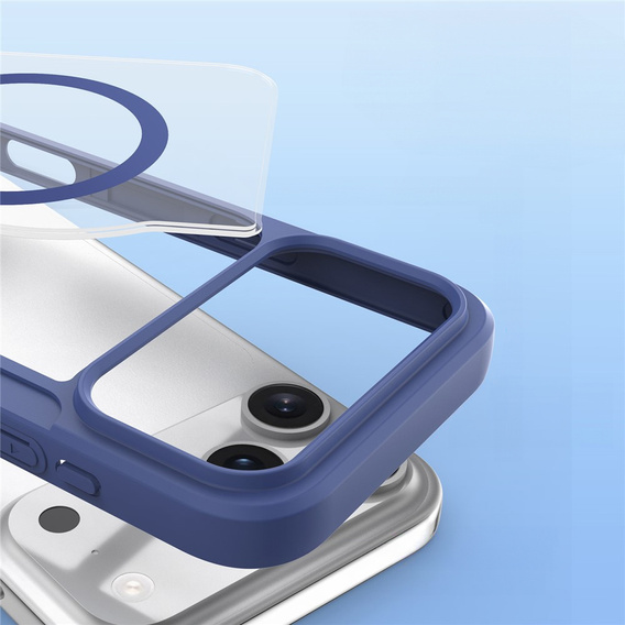 Dux Ducis tok iPhone 17 Pro-hoz, Skin X Pro, pánttal, MagSafe-hoz, tengerészkék