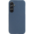Bőr tok Samsung Galaxy A54, Genuine Leather, kék
