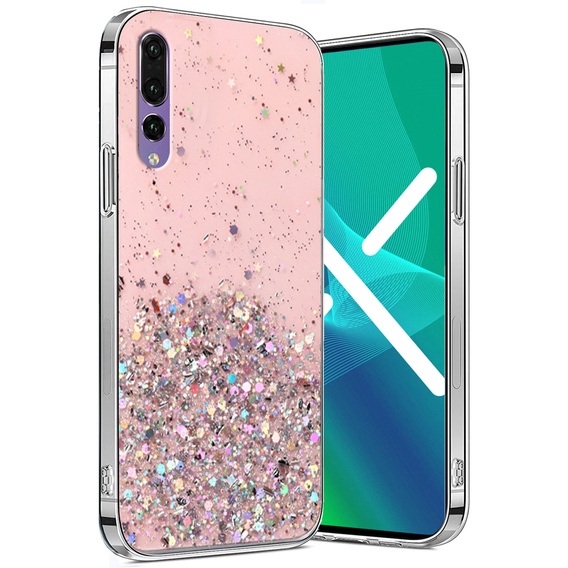 Telefontok a Huawei P20 Pro, Glittery, rózsaszín