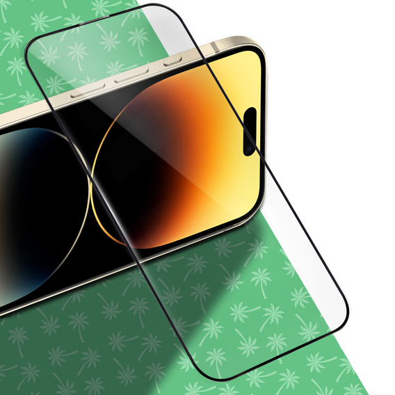 5D teljes ragasztós intelligens tenyér edzett üveg iPhone 14 Pro készülékhez