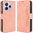 Pattintható tok a Xiaomi Redmi Note 14 4G, Card Slot, rózsaszín