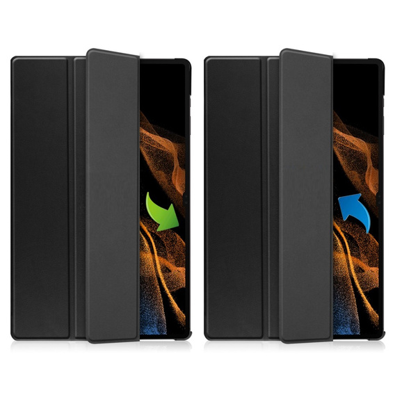 Tok Samsung Galaxy Tab S9 Ultra, Smartcase, fekete