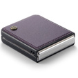 Tojás Samsung Galaxy Z Flip7 FE / Z Flip6, CASEME Litchi Leather, lila