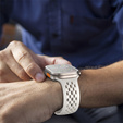 Szilikon szíj az Apple Watch 1/2/3/4/4/5/6/7/8/SE/ULTRA 42/44/45/49MM órához, bézs színű
