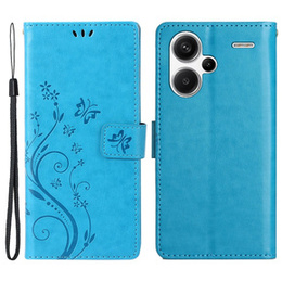 Pattintható tok a Xiaomi Redmi Note 13 Pro+, Butterfly, kék
